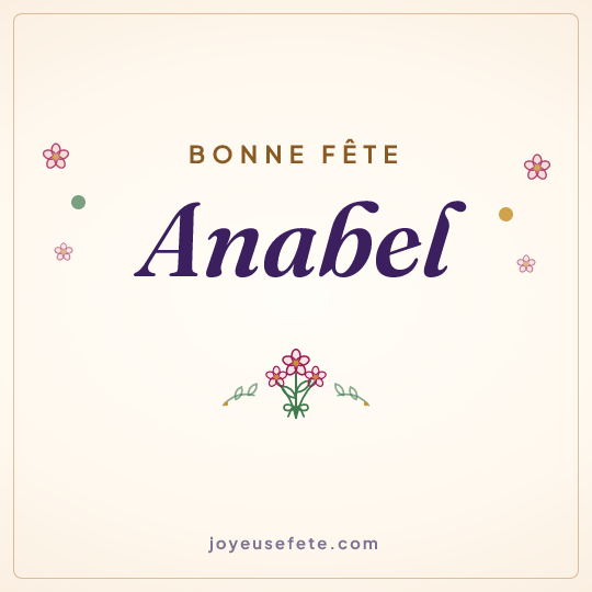 Image carrée « Bonne fête Anabel » pour WhatsApp