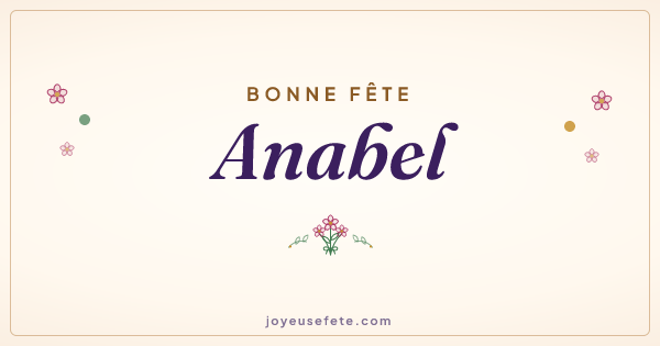 Image « Bonne fête Anabel » au format large