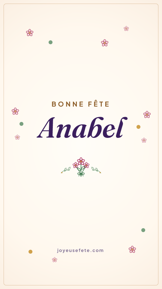 Image « Bonne fête Anabel » au format story
