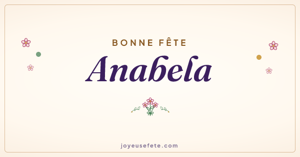 Image « Bonne fête Anabela » au format large