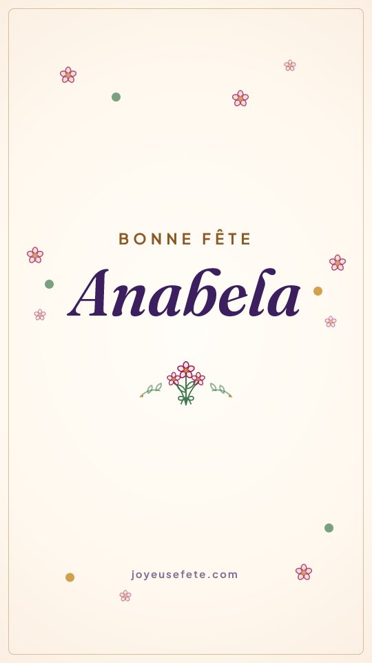 Image « Bonne fête Anabela » au format story