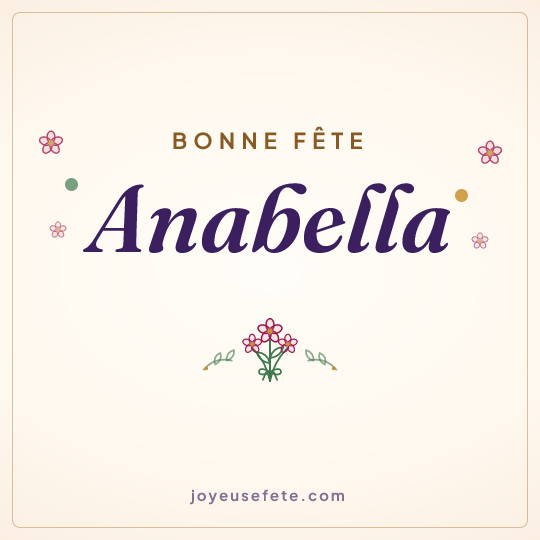 Image carrée « Bonne fête Anabella » pour WhatsApp