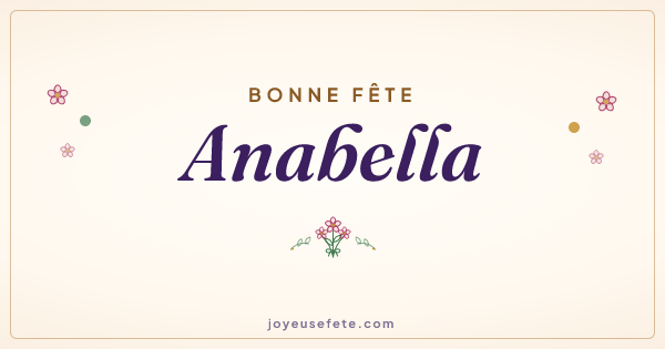 Image « Bonne fête Anabella » au format large