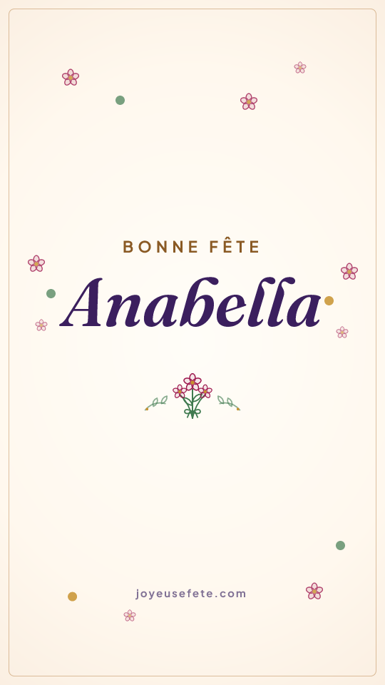 Image « Bonne fête Anabella » au format story