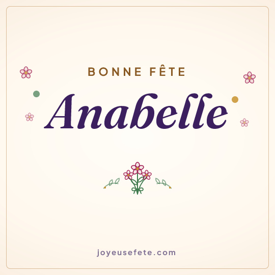 Image carrée « Bonne fête Anabelle » pour WhatsApp