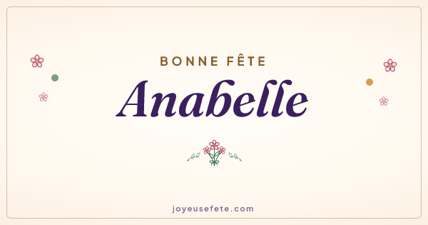 Image « Bonne fête Anabelle » au format large
