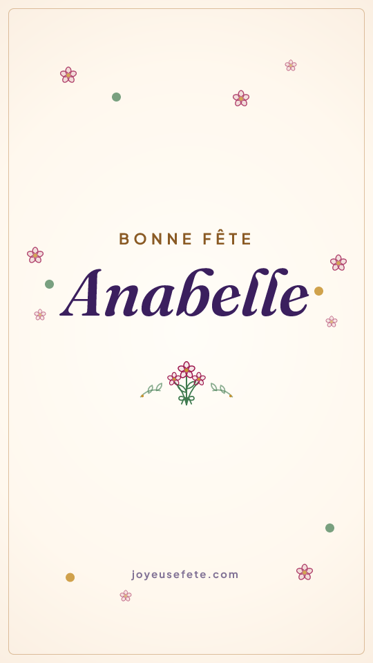Image « Bonne fête Anabelle » au format story