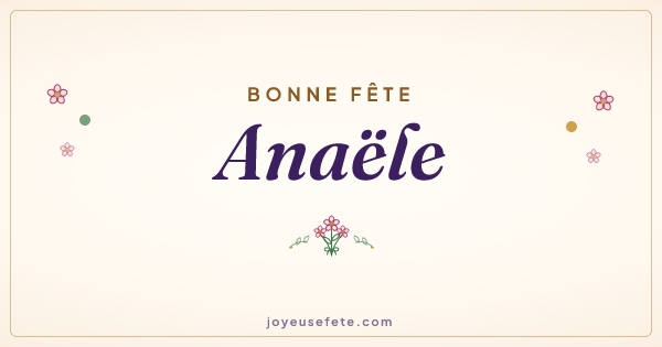 Image « Bonne fête Anaële » au format large