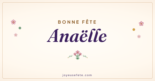 Image « Bonne fête Anaëlle » au format large