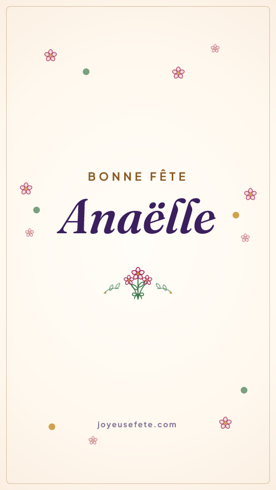 Image « Bonne fête Anaëlle » au format story