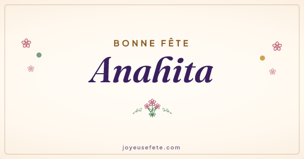 Image « Bonne fête Anahita » au format large