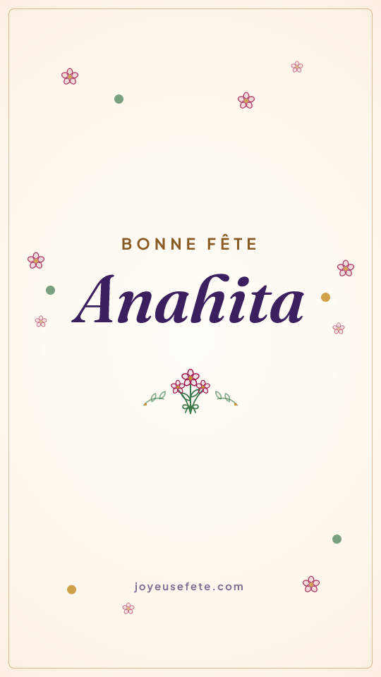 Image « Bonne fête Anahita » au format story