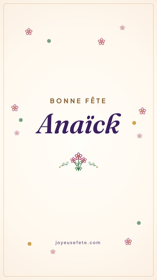 Image « Bonne fête Anaïck » au format story