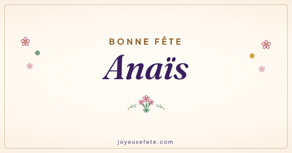 Image « Bonne fête Anaïs » au format large