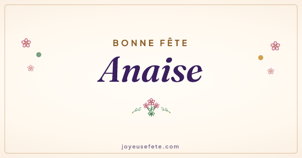 Image « Bonne fête Anaise » au format large