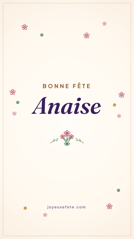 Image « Bonne fête Anaise » au format story