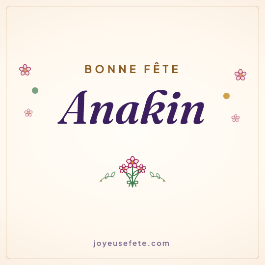 Image carrée « Bonne fête Anakin » pour WhatsApp