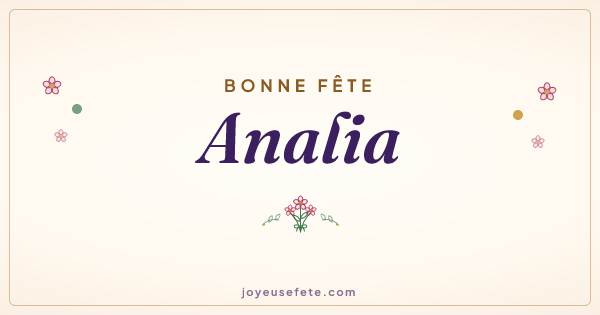 Image « Bonne fête Analia » au format large