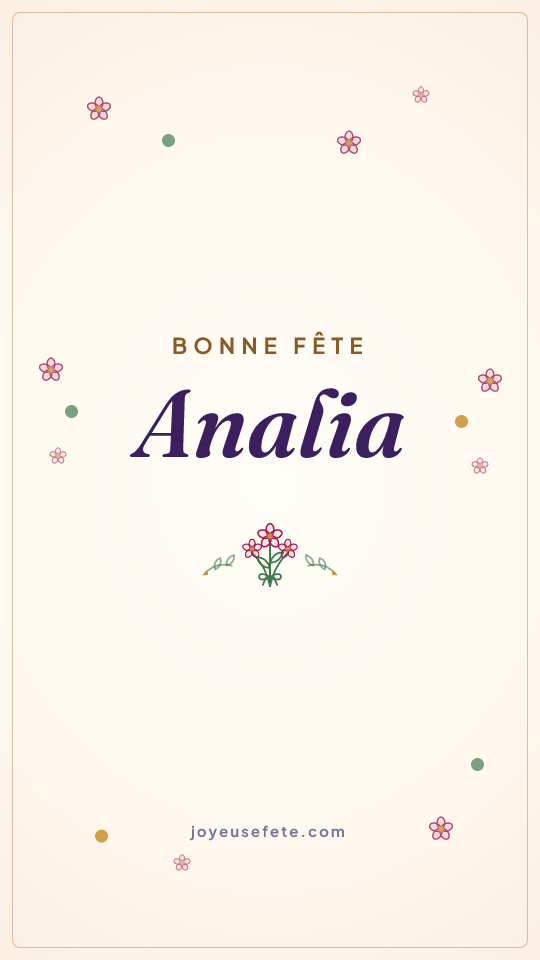 Image « Bonne fête Analia » au format story