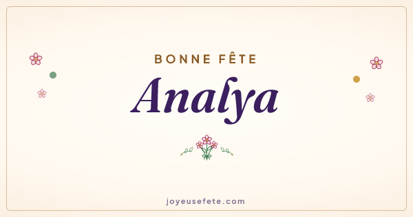 Image « Bonne fête Analya » au format large