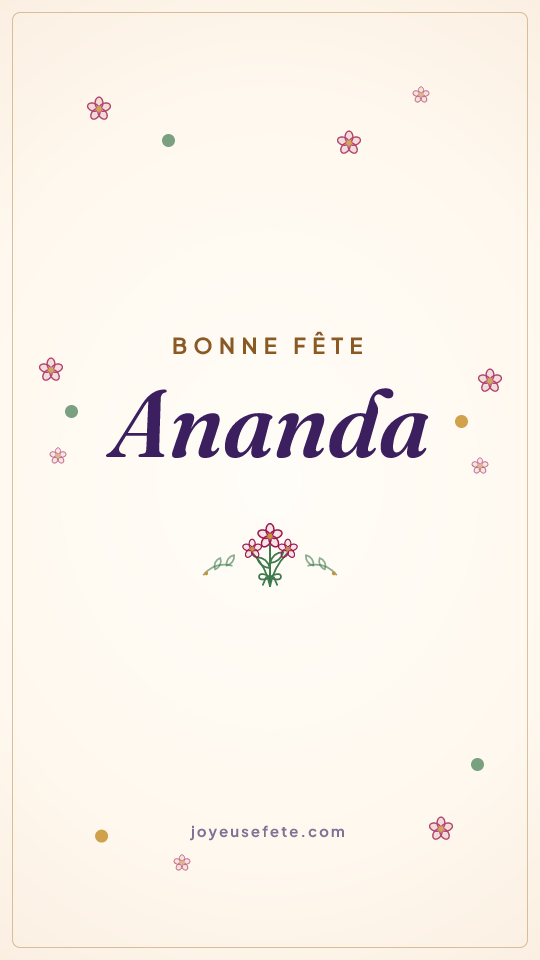 Image « Bonne fête Ananda » au format story