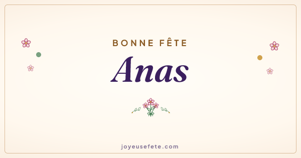 Image « Bonne fête Anas » au format large