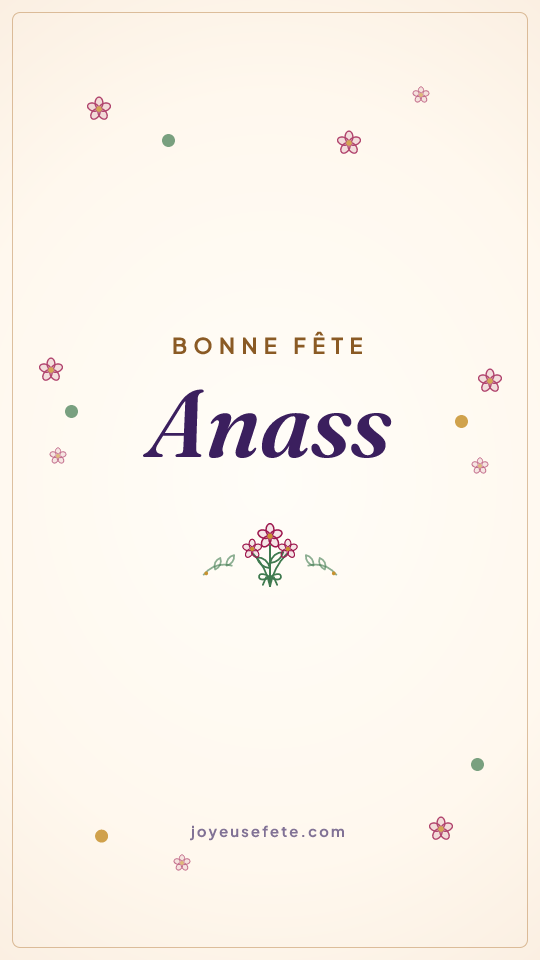 Image « Bonne fête Anass » au format story