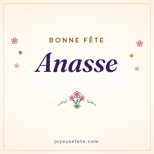 Image carrée « Bonne fête Anasse » pour WhatsApp