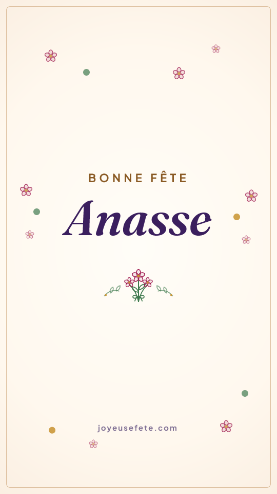Image « Bonne fête Anasse » au format story