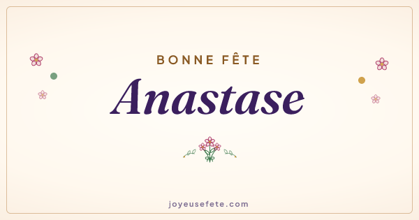 Image « Bonne fête Anastase » au format large