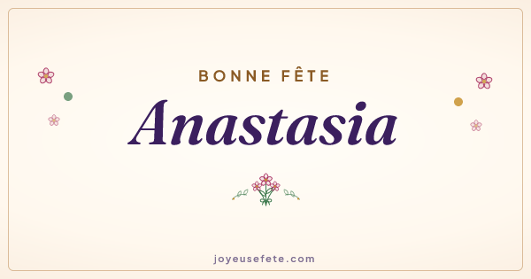 Image « Bonne fête Anastasia » au format large