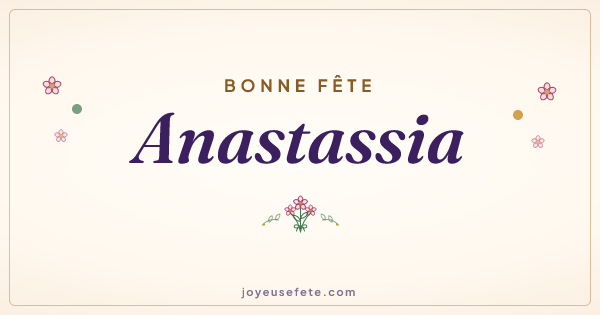 Image « Bonne fête Anastassia » au format large