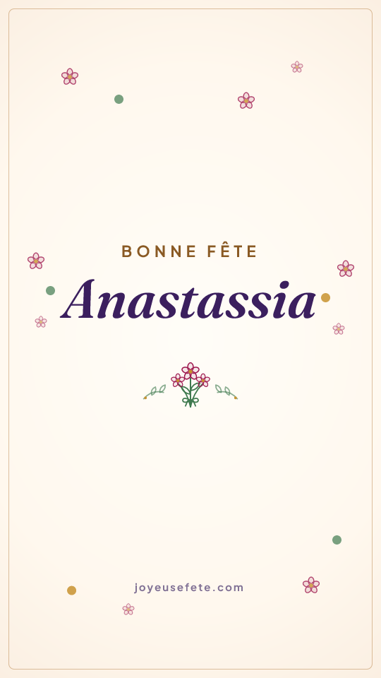 Image « Bonne fête Anastassia » au format story