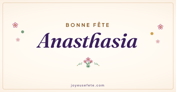 Image « Bonne fête Anasthasia » au format large