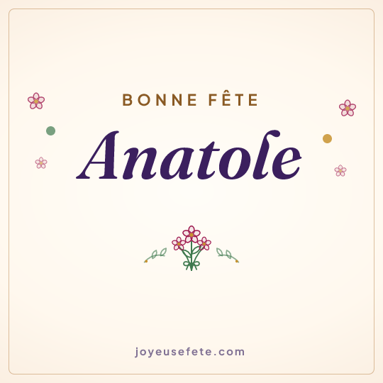 Image carrée « Bonne fête Anatole » pour WhatsApp