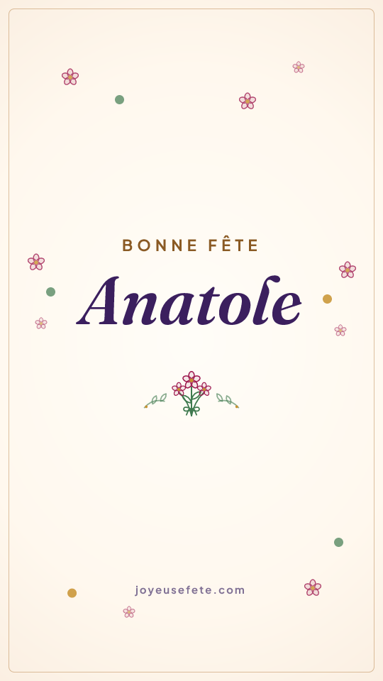 Image « Bonne fête Anatole » au format story