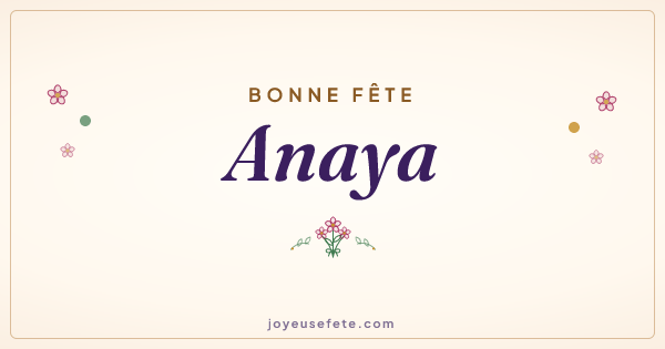 Image « Bonne fête Anaya » au format large