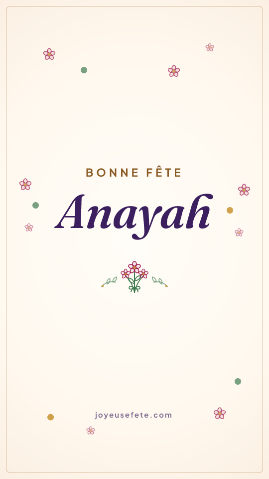 Image « Bonne fête Anayah » au format story