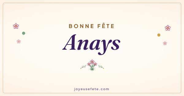 Image « Bonne fête Anays » au format large