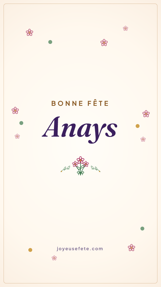 Image « Bonne fête Anays » au format story