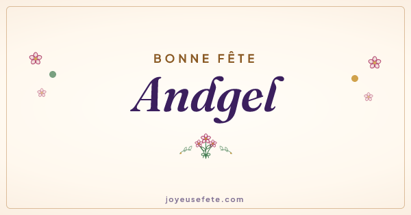 Image « Bonne fête Andgel » au format large