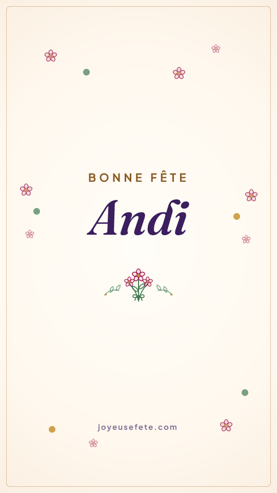 Image « Bonne fête Andi » au format story