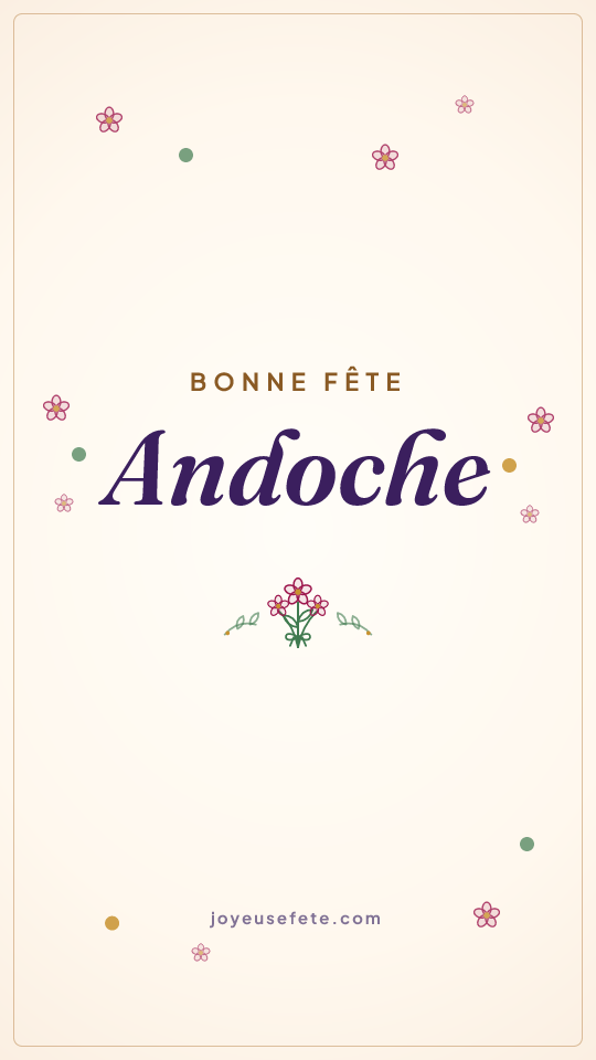 Image « Bonne fête Andoche » au format story
