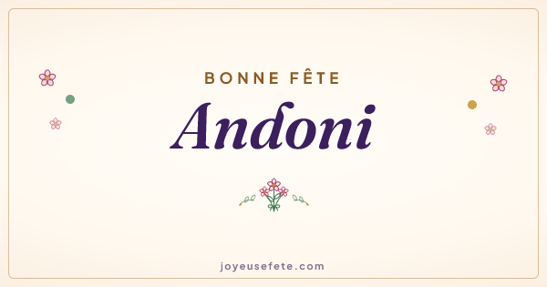 Image « Bonne fête Andoni » au format large