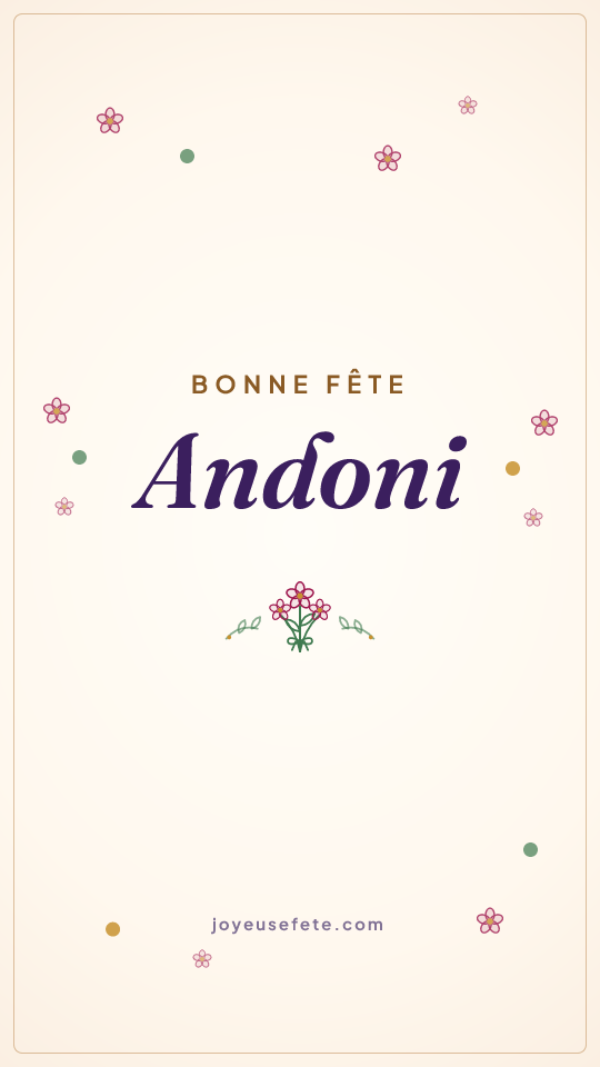 Image « Bonne fête Andoni » au format story
