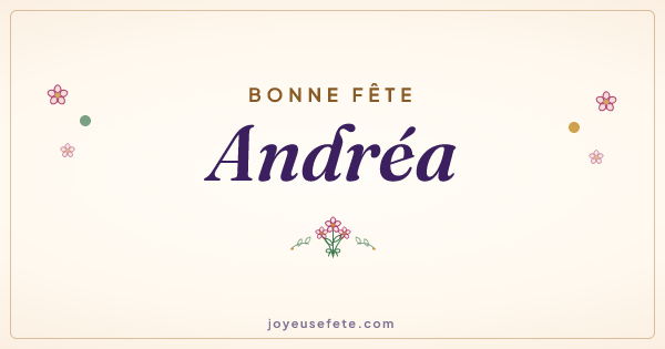 Image « Bonne fête Andréa » au format large