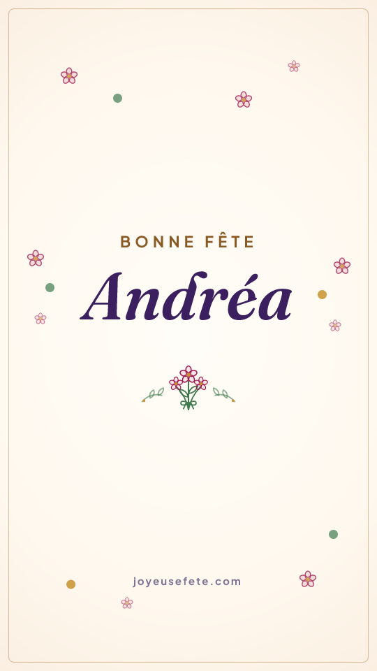 Image « Bonne fête Andréa » au format story