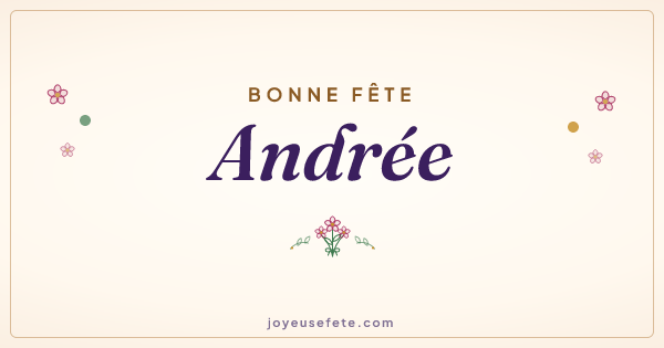 Image « Bonne fête Andrée » au format large