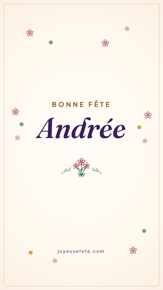 Image « Bonne fête Andrée » au format story