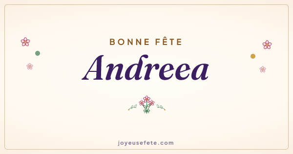 Image « Bonne fête Andreea » au format large